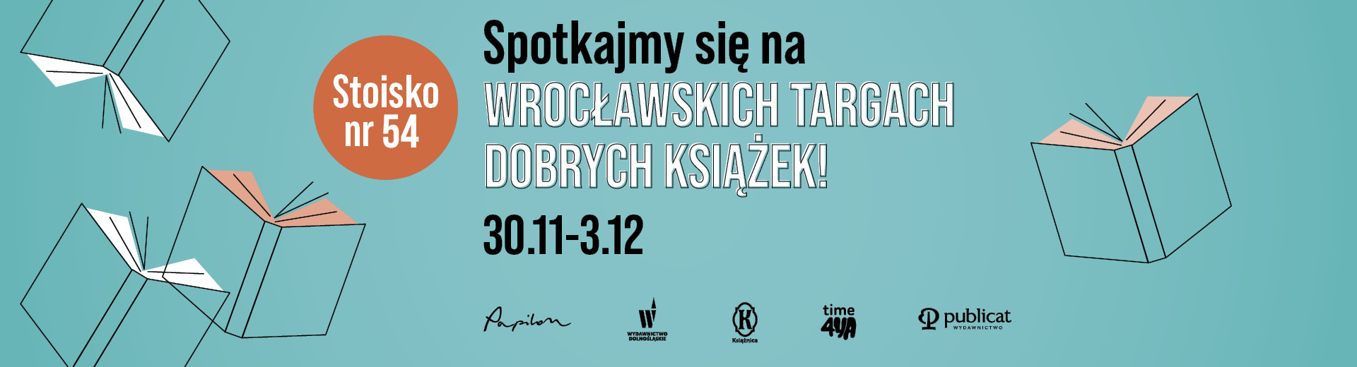 banner promujący wrocławskie targi książki