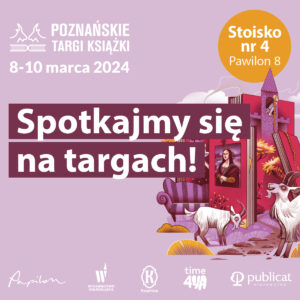 Baner promujący Targi Książki w Poznaniu w dniach 8-10 marca 2024